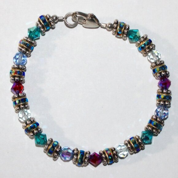 Jewelry - Handmade Sterling Silver Crystal Bead Bracelet